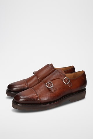 Derbys à boucles plateformes en cuir Corentin - Camel