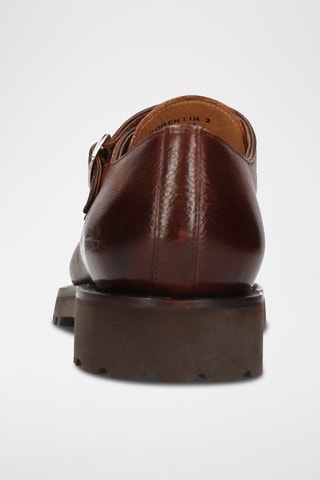 Derbys à boucles plateformes en cuir Corentin - Camel