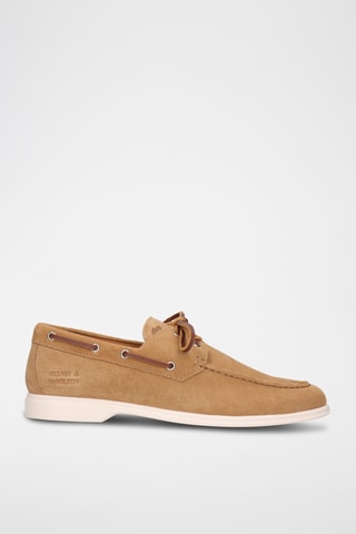 Chaussures bateau en nubuck Earl - Beige
