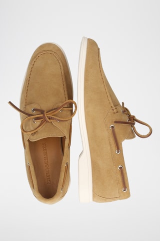 Chaussures bateau en nubuck Earl - Beige