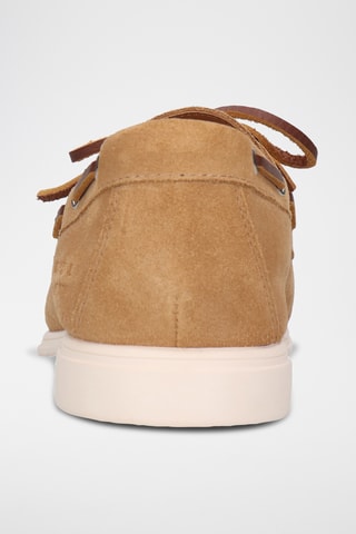 Chaussures bateau en nubuck Earl - Beige