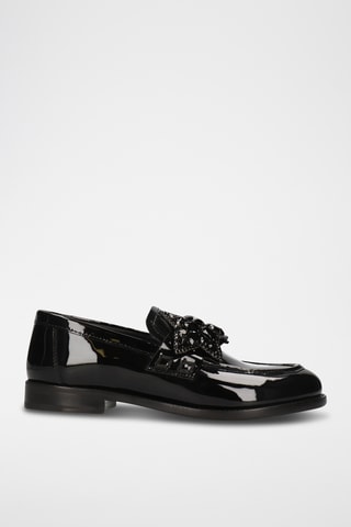Mocassins en cuir verni Valeska - Noir - VISUS A MODIFIER