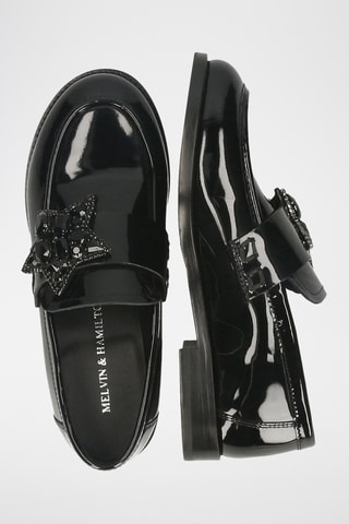 Mocassins en cuir verni Valeska - Noir - VISUS A MODIFIER