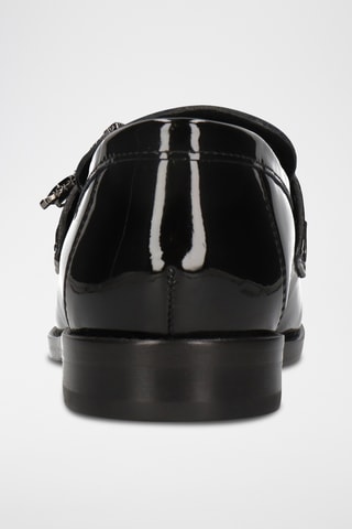 Mocassins en cuir verni Valeska - Noir - VISUS A MODIFIER