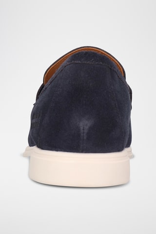 Mocassins en nubuck Earl - Bleu marine