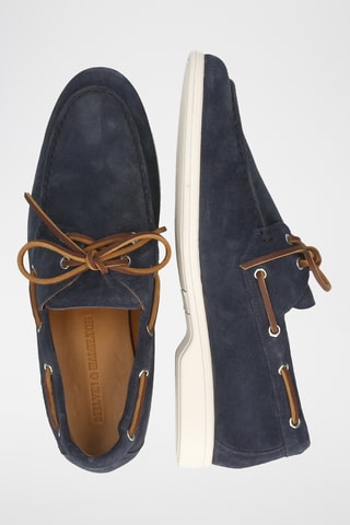 Chaussures bateau en nubuck Earl - Bleu marine