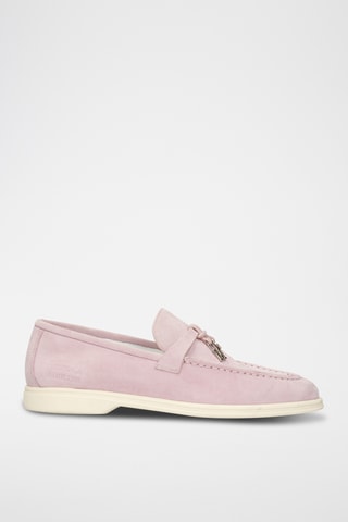 Mocassins en cuir de chèvre nubuck Adley - Rose