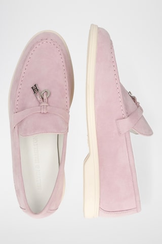 Mocassins en cuir de chèvre nubuck Adley - Rose