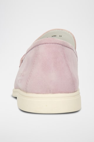 Mocassins en cuir de chèvre nubuck Adley - Rose