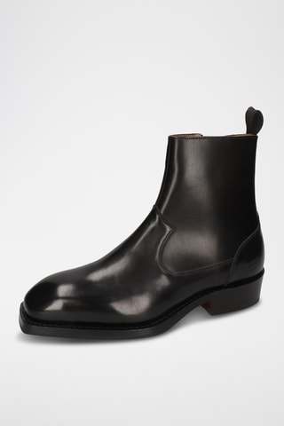 Boots en cuir Wayne 2 - Noir