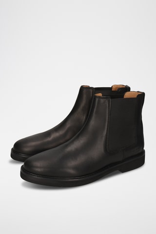 Bottines Chelsea en cuir Olympia - Noir