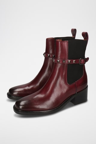 Bottines Chelsea en cuir Hadley - Bordeaux  - VISUS A MODIFIER