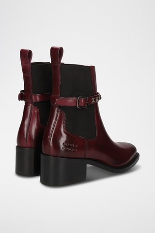 Bottines Chelsea en cuir Hadley - Bordeaux  - VISUS A MODIFIER