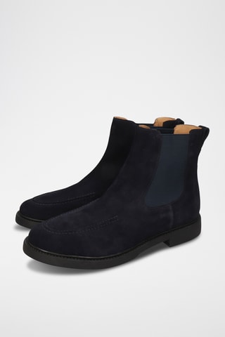 Bottines Chelsea en nubuck Olympia - Bleu marine