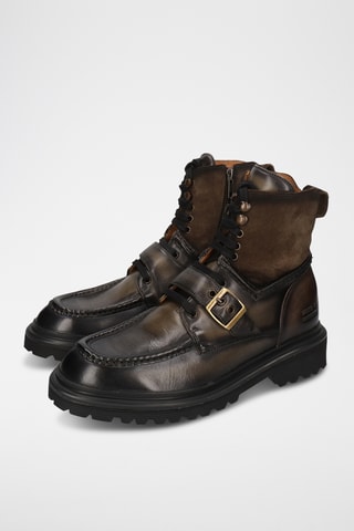 Boots en cuir Matteo - Marron foncé