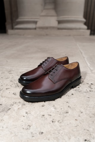 Derbys en croûte de cuir Winston - Bordeaux