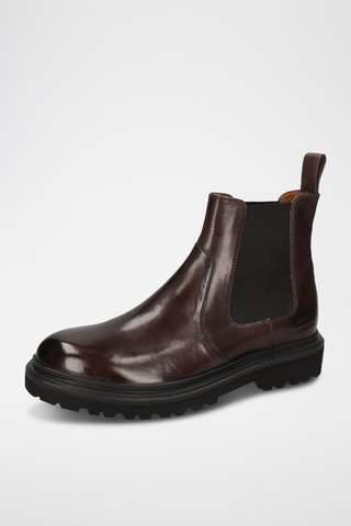 Bottines Chelsea en croûte de cuir Matteo - Marron