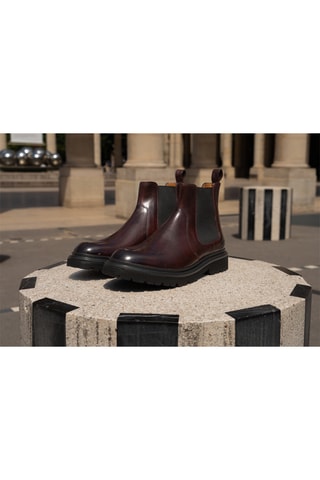 Bottines Chelsea en croûte de cuir Matteo - Marron