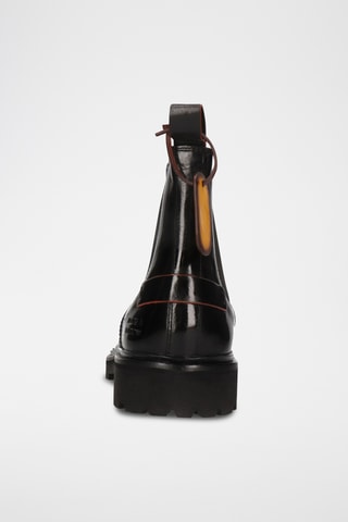 Bottines Chelsea en croûte de cuir Pierce - Noir