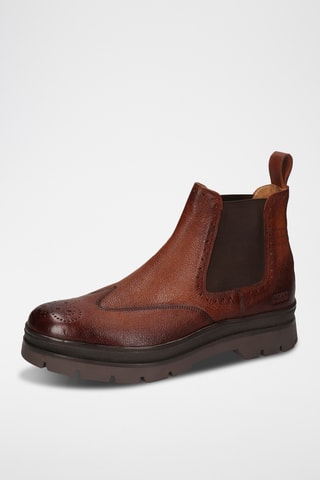 Bottines Chelsea en cuir Zoran - Marron
