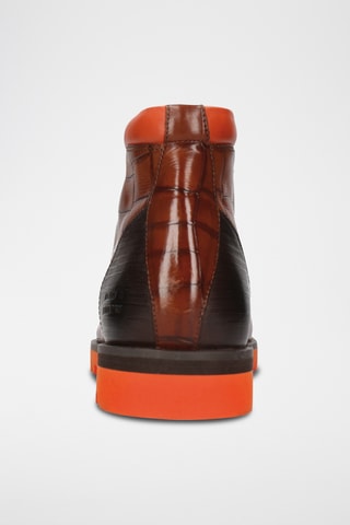 Baskets montantes en cuir Hadrian - Marron et noir