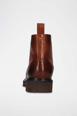 Boots en cuir verni Matthew - Marron clair