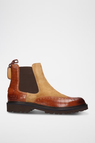 Bottines Chelsea en cuir Pierce - Camel