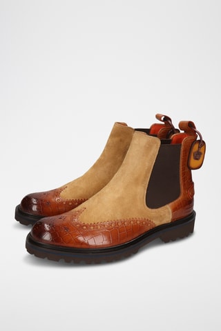 Bottines Chelsea en cuir Pierce - Camel