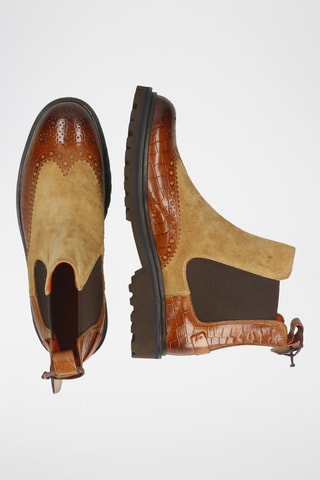 Bottines Chelsea en cuir Pierce - Camel