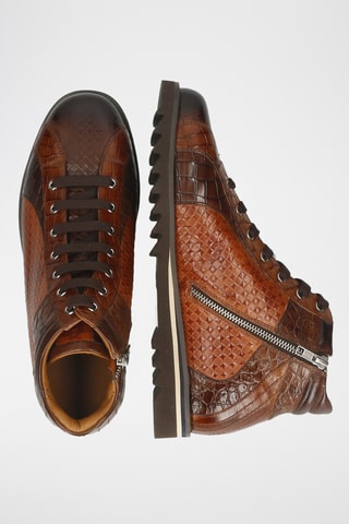 Baskets montantes en cuir Hadrian - Marron