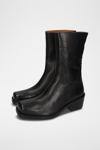Bottines en cuir Shelby - Noir