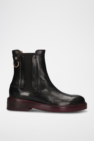 Bottines Chelsea en cuir Maria - Noir