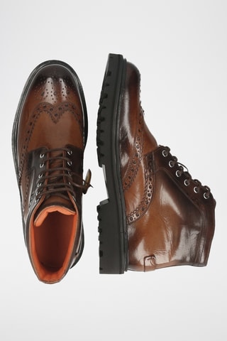 Boots en cuir Pierce - Marron