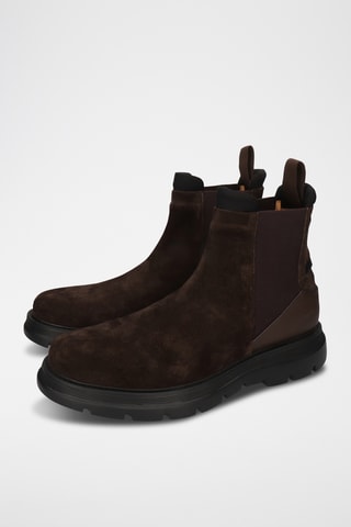 Bottines Chelsea en cuir Edmund - Marron foncé