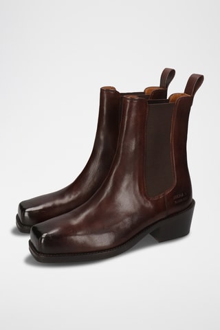 Bottines Chelsea en cuir Shelby - Marron