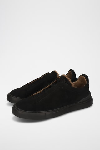 Baskets fourrées en nubuck Jax - Noir