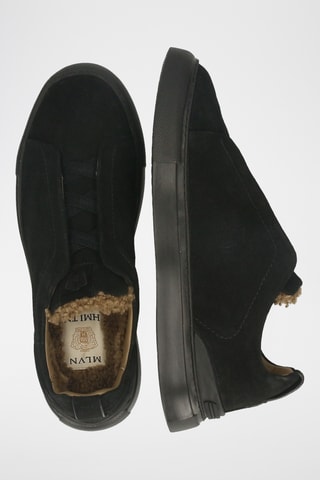 Baskets fourrées en nubuck Jax - Noir