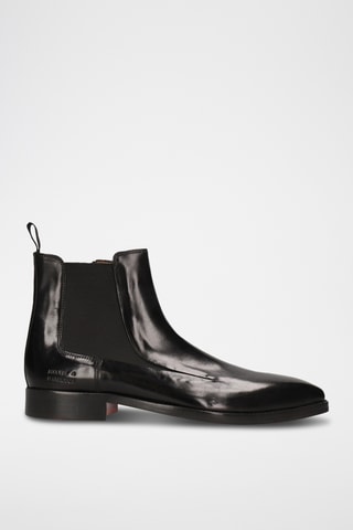 Bottines Chelsea en cuir verni Lawrence - Noir