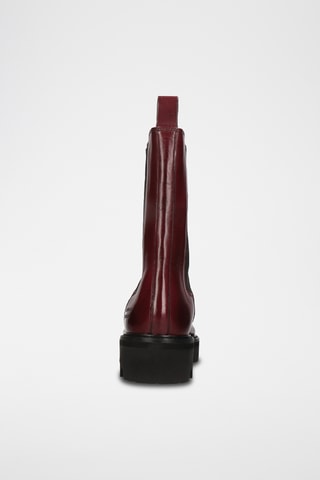 Bottines Cheslea en cuir verni Leonie - Bordeaux