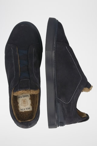 Baskets en nubuck Jax - Bleu marine