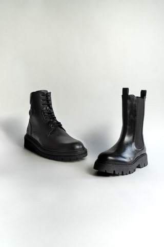 Bottines Chelsea en cuir Thelia - Noir