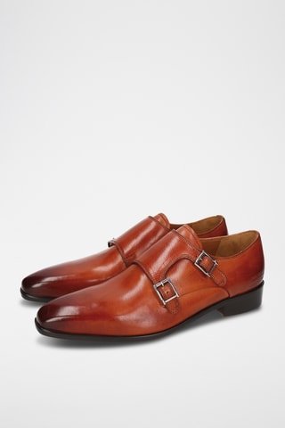Derbys à boucles en cuir Lewis - Marron