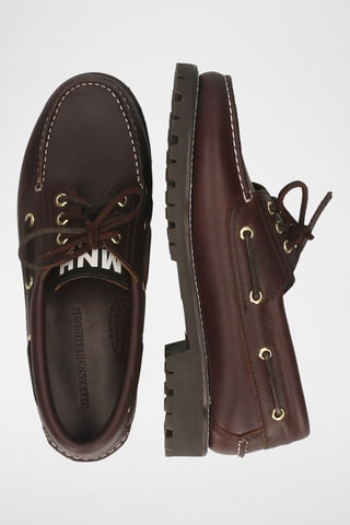 Chaussures bateau en cuir Baxter - Marron