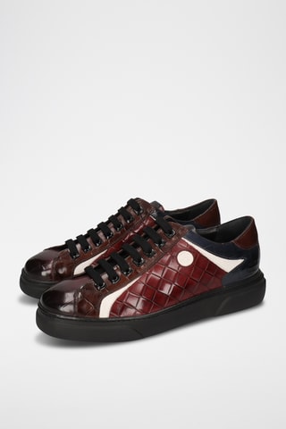 Baskets plateformes en cuir Harvey - Marron