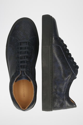 Baskets en cuir de chèvre Tyler 1 - Bleu marine