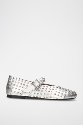 Ballerines en cuir de mouton Emily 3 - Argenté