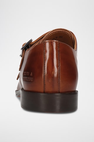 Derbys à boucles en cuir verni Stefano 2 - Marron