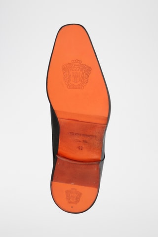 Derbys à boucles en croûte de cuir Stefano - Noir