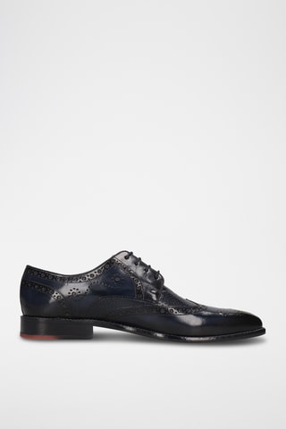 Derbys en cuir Dylan - Bleu marine