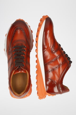 Baskets en cuir nappa Richmond - Orange